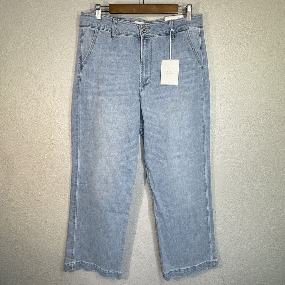KanCan Jeans Celine Ultra High Rise Wide Leg Light Wash NEW Inseam 31" Women 15